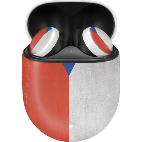 Czech Republic Flag Distressed Google Pixel Buds Skin